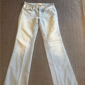 vintage low rise bootcut light wash jeans